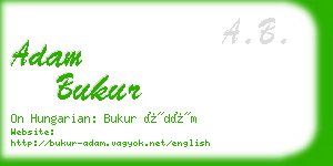 adam bukur business card